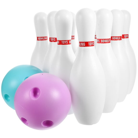 RENACLIPY Kids Bowling Set with Smooth Bezels and No Burrs Made of Durable ABS Material Assorted Color for Outdoor 1 Set