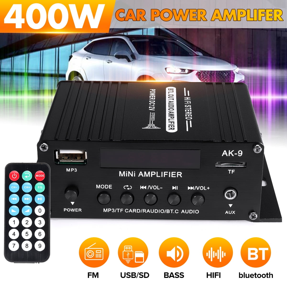 AK9 400W 2 Channel Bluetooth Mini HIFI Digital Bluetooth