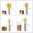 thumbnail image 4 of 12 brocas de enrutador de carburo de tungsteno con vástago de 8 mm, broca de enrutador de madera con caja de almacenamiento de madera para puertas, mesas, estantes, gabinetes, carpintería de JFHHH pequeña, 4 of 5