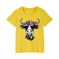 thumbnail image 1 of Vestido Corto de Verano Niños Niños Niñas Camiseta de Algodón Cuello Redondo Lindo Día de la Independencia Imprimir Top, 1 of 6