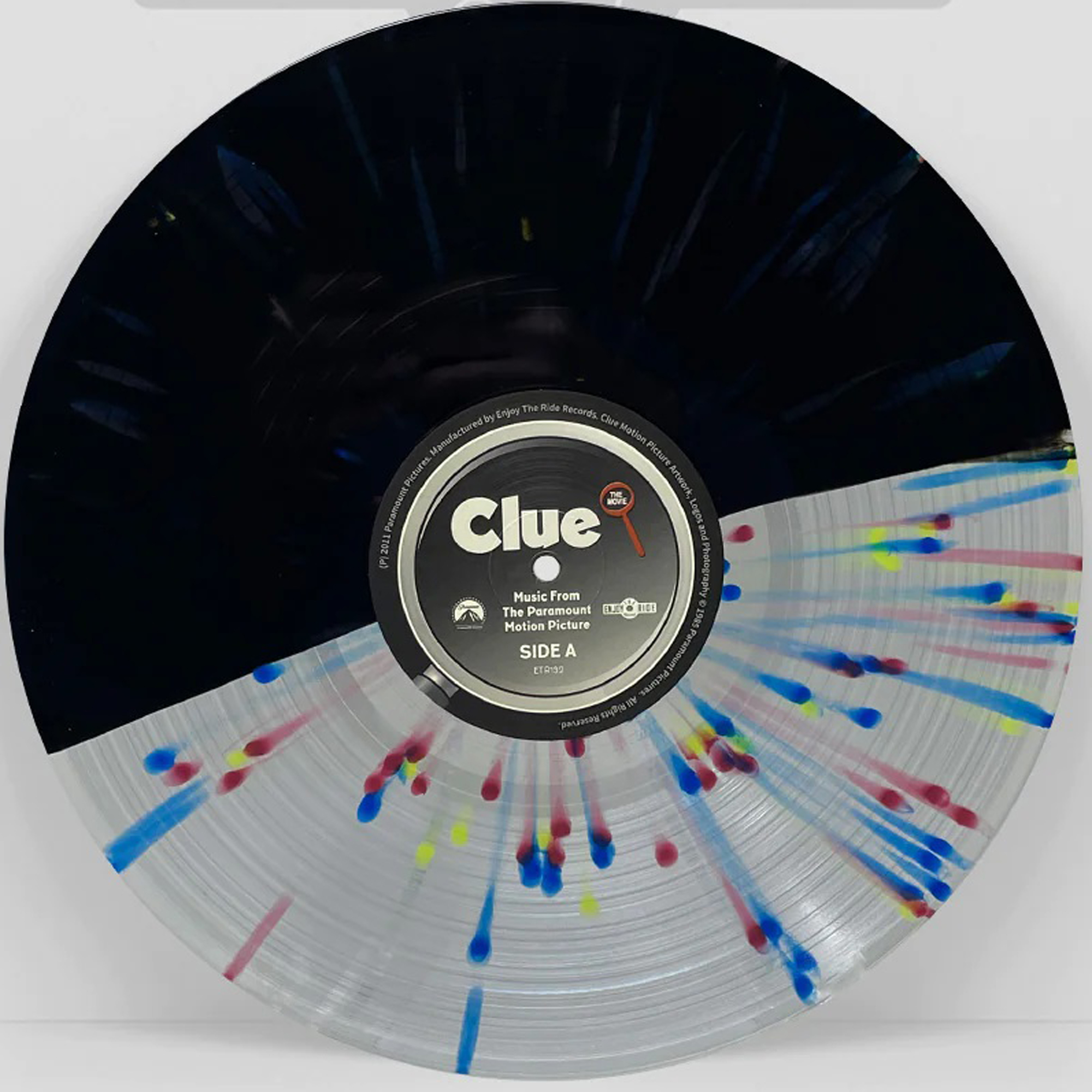 Clue The Movie Original Soundtrack 200 Made Black & Clear Split With Splatter Colored Vinyl LP