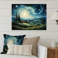 thumbnail image 2 of Designart "The Swaying Cypress A Van Gogh-Inspired Artwork I" Vangogh Metal Art Living Room, 2 of 5