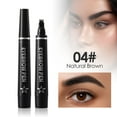 thumbnail image 2 of Microblading Eyebrow Pencil, Black Brown, Waterproof, 4-Prong Fork Tip, Long-Lasting Eyebrow Pencil for Natural Hair Drawing, 3D Micro Brow Pen, Microblading Effect, 2 of 3