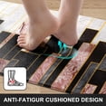thumbnail image 6 of Marble Kitchen Rugs Sets of 2, Pink Black Non Slip Washable Kitchen Mats Cushioned Anti Fatigue, Comfort Floor Standing Mats for Kitchen Home Sink Office Laundry, 18'''' x 30''''+18'''' x 48'''', 6 of 6