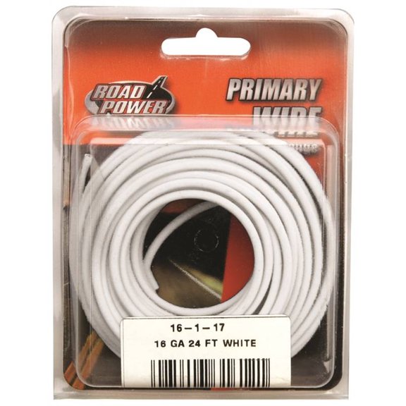 Coleman Cable 55667933 24 ft. 16 Gauge Primary Wire - White