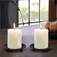 thumbnail image 4 of Portavelas decorativo de placa de hierro, juego de 4, portavelas de pilar, portavelas de pedestal para velas LED y de cera, mesa, chimenea, conos de incienso, spa, bodas, fiestas Zhivalor  HMHZ283-1, 4 of 7