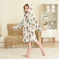 thumbnail image 4 of FORMRS Niños Bathrobe Unisex Hooded Robe Soft Plush Pajamas Sleepwear, Size 2-3T, Beige Christmas Gift Pattern, 4 of 7
