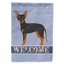 Carolines Treasures CK3672GF Prague Ratter Welcome Flag Garden Size  Small multicolor