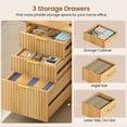thumbnail image 6 of Fluted 70.9" L Shaped Computer Desk with 3 Drawers and Storage Cabinet, 6 of 7