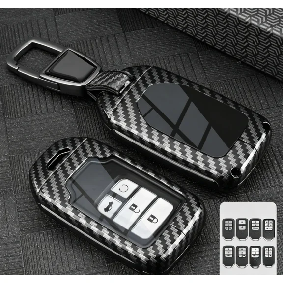 Key Fob Cover Compatible with Fit for Honda Accord Civic CRV Pilot Odyssey Ridgeline Keychain Case Holder Protector,1