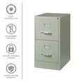 thumbnail image 5 of Hirsh 22" Deep 2 Drawer Letter Width Vertical File Cabinet, Commercial Grade, Light Gray, 5 of 16