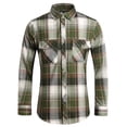 thumbnail image 2 of NAFUU Mens Dress Shirts Fashion Men's Autumn Winter Casual Party Long Sleeved Plaid Lapel Comfortable Thick Warm Flannel Shirt With Pockets Regular Fit Dress Shirt, 2 of 7