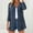 Navy, variant on Dasayo Open Front Womens Tops Trendy Green Lightweight Long Sleeve Pocket Dressy Solid Cardigans Women's Blouse L