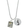thumbnail image 1 of Delight Jewelry Two-tone Shadow Box ''Dream'' with Star Silvertone Script Initial Disc - J - Charm Necklace, 20"+3", 1 of 4