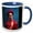 Blue/White, variant on 3drose, Frida Kahlo Painting, 11oz Two-tone Black Mug