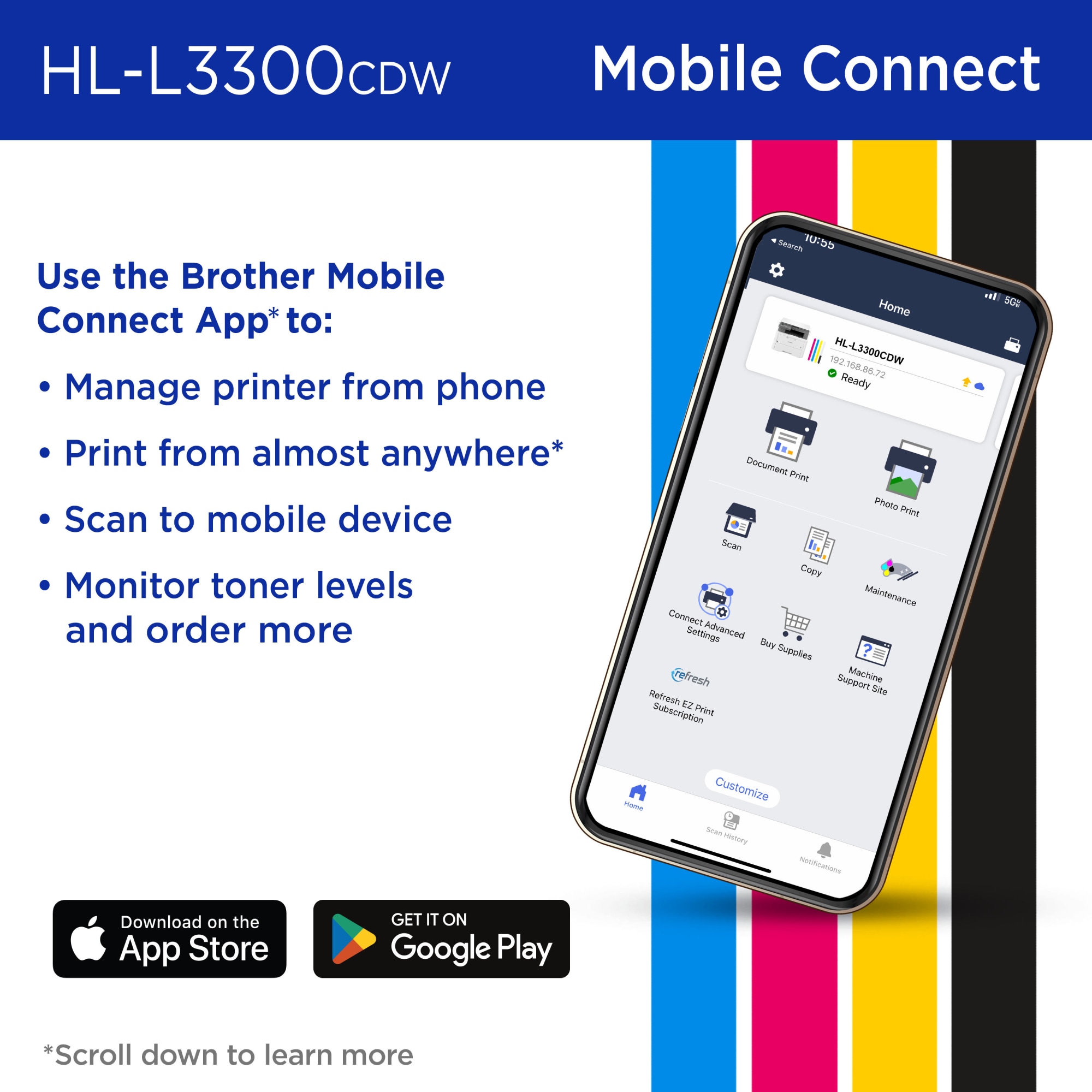 Brother HL-L3300CDW Wireless Color Laser Printer photo 6