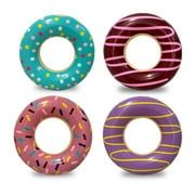 4 Pack Mini Inflatable Donuts for Party Decorations, 15 Inch Blow-up Donut Inflatables for Birthday Party Supplies & Props by 4E's Novelty