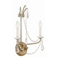 thumbnail image 6 of Crystorama Karrington 2 Light Aged Brass Wall Mount - 12.5"W x 18.5"H x 6.75"D, 6 of 8