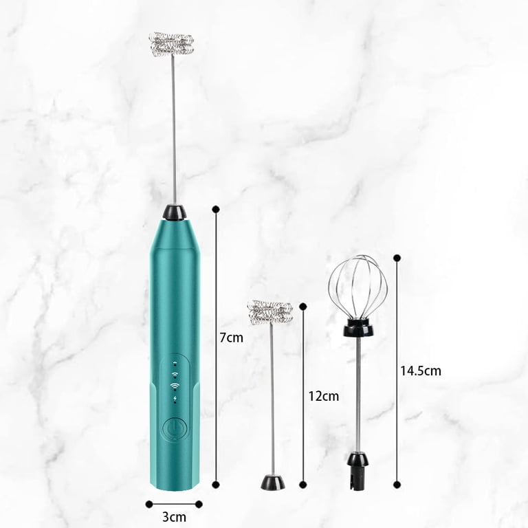 COWIN Handheld Milk Frother Wand, Rechargeable, Blue photo 5