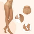 thumbnail image 2 of Bas Doublés Collants en Dentelle Collants Transparents pour Femmes Contrôle 20D Collants en Nylon, 2 of 5