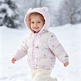 thumbnail image 6 of newwalpole Baby Hooded Down Jacket Boys Girls Light Puffer Winter Coats Toddler Bear Ears Zipper Up Down Coats Outwear(Light Pink,4-5 Years), 6 of 9