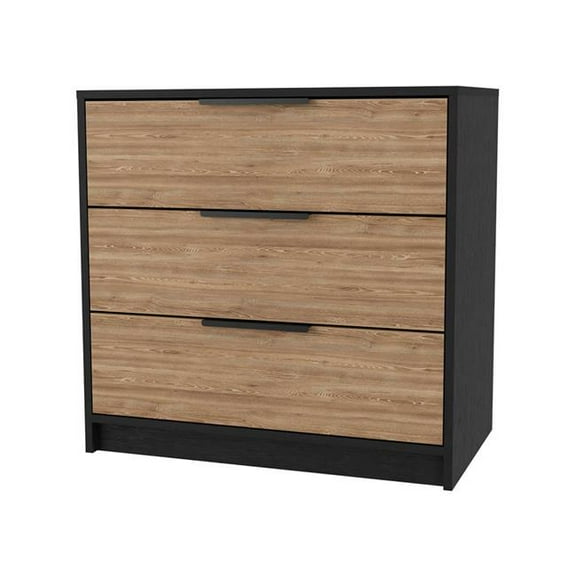 HomeRoots 534963 28 in. Oak Three Drawer Dresser