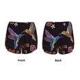 thumbnail image 5 of Picia Humming Bird Pattern Women's 2 in 1 Athletic Running Shorts High Waisted Workout Casual Gym Sweat Shorts with Comfy Liner Zipper Pockets-X-Large, 5 of 9