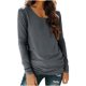 thumbnail image 2 of RKSTN Long Sleeve Shirts for Women Oversized Crewneck Slim Base Layer T Shirt Top Womens Casual Solid Plus Size Round Neck Loose Fits Comfy Cozy Basic Tee Shirt Fall Spring Clothes, 2 of 10