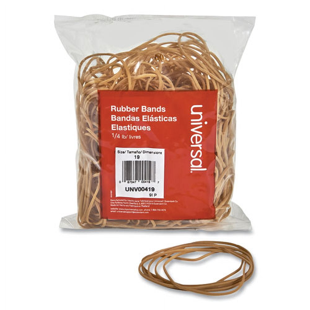 Rubber Bands, Size 19, 0.04" Gauge, Beige, 4 Oz Box, 310/pack | Bundle of 5 Packs