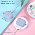 thumbnail image 4 of Compatible with AirPods Pro Case Protective Silicone Airpod Case Shockproof Cover Skin for Airpod Pro 2019 Charging Case, with Keychain, Lilac, 4 of 6