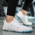 thumbnail image 5 of lnmuld Men Women Barefoot Shoes Breathable Mesh Shoes for Water Yoga Fitness Hiking Color:White,Size:10, 5 of 7