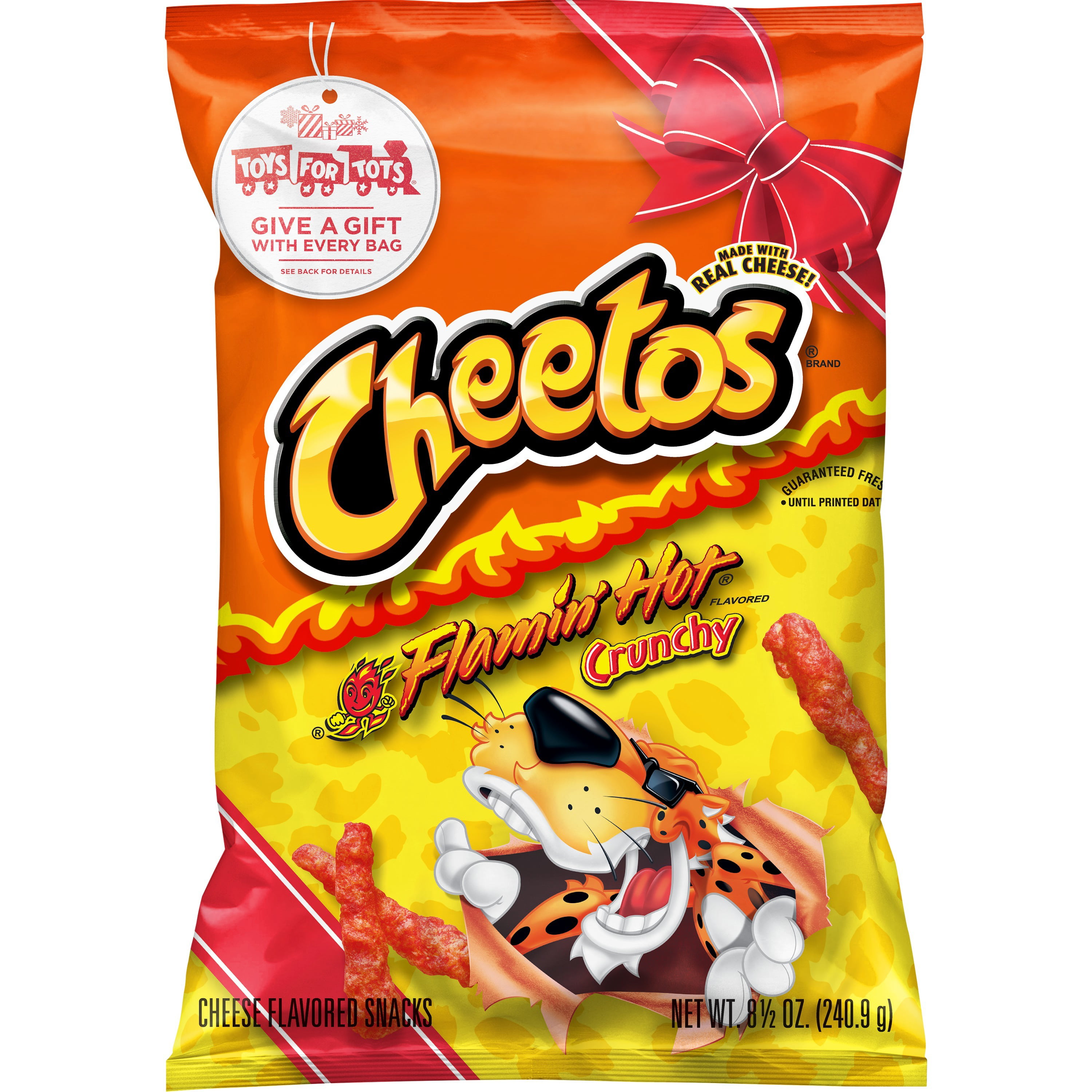 Buy Cheetos Crunchy Flamin' Hot Cheese Flavored Snacks, 8.5 oz Bag ...