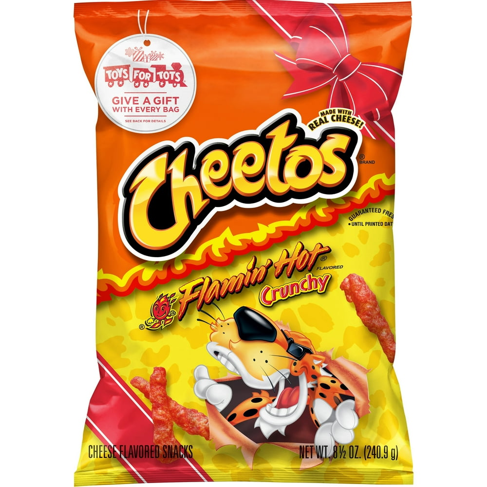 Cheetos Crunchy Flamin' Hot Cheese Flavored Snacks, 8.5 oz Bag