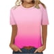 thumbnail image 2 of Camisas de Manga Corta para las Mujeres Imprimir Cuello Redondo Blusa, Camiseta de Moda para Verano Y Primavera Casual, 2 of 5