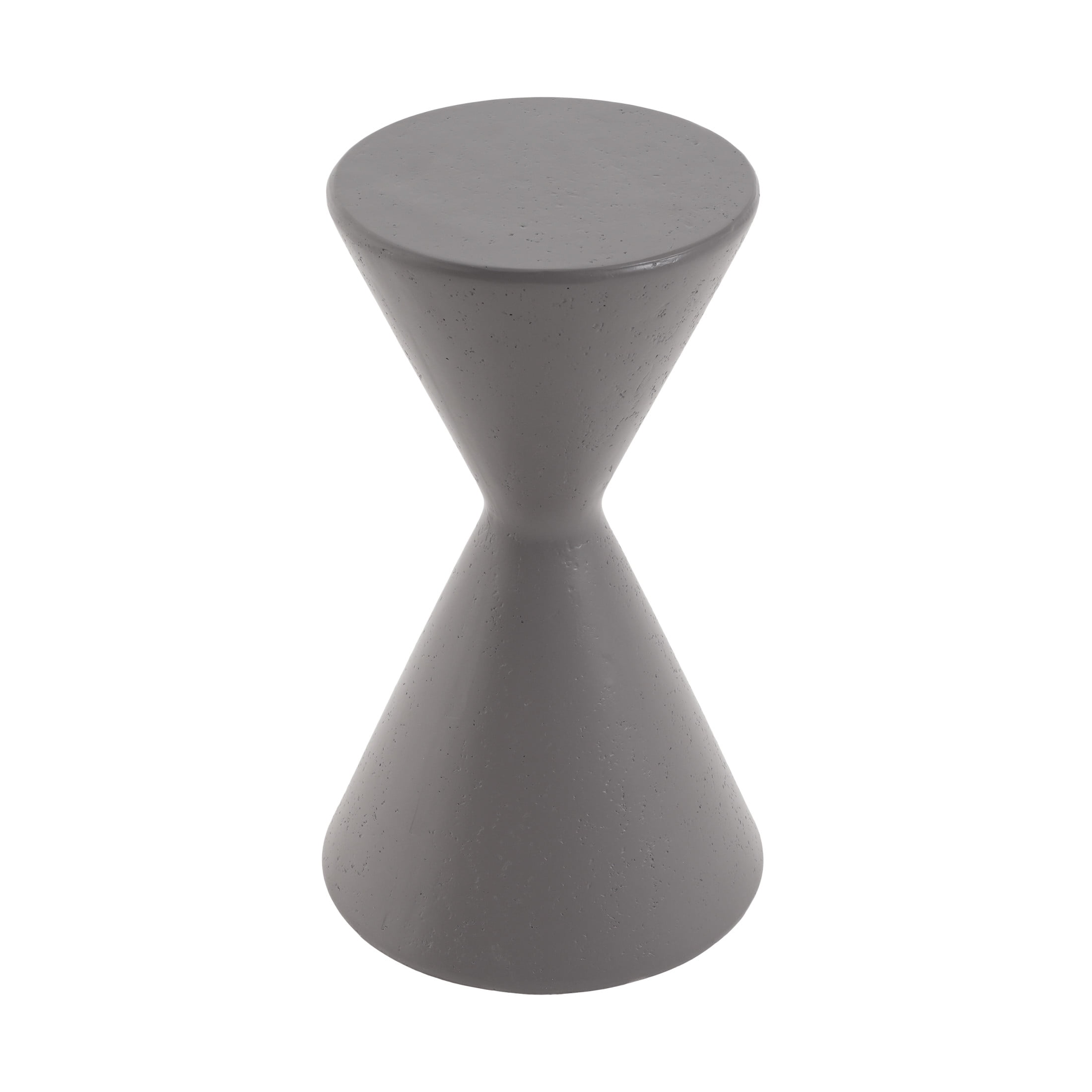 Christopher Knight Home 24.4"H Modern Round Garden Pedestal, Indoor Outdoor MGO Plant Stand, Gray