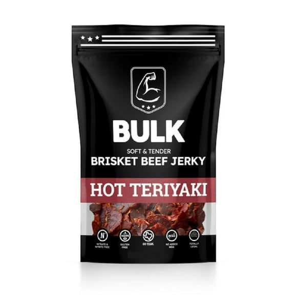 Premium Brisket Beef Jerky Bulk - Tender, Homemade Style, Soft & Flavorful 1lb