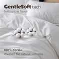 thumbnail image 3 of 100% Washed Cotton Duvet Cover King - Bright White Minimalist Duvet Cover Linen Like for All Seasons - GentleSoft™ Plain Simple Cotton Bedding, 3 Pieces (Bright White, King, 104"x90"), 3 of 9