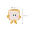 thumbnail image 2 of 2Pcs Toast Shape Money Bag Cartoon Plush Bag Small Toast Coin Purse Adorable Period Bag, 2 of 6