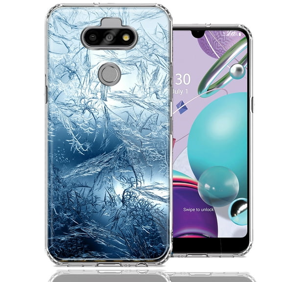 MUNDAZE For LG Aristo 5/K31/Fortune 3 Blue Ice Design Double Layer Phone Case Cover