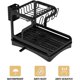thumbnail image 2 of Estante de secado de platos para encimera de cocina, juego de escurridor de 2 niveles con estante para cuencos de doble capa, estante para tazas Hy, 2 of 5