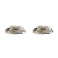 thumbnail image 2 of Guardurnaity Sombrero de pescador para mujer, gorra de ala ancha ajustable para acampar, sombreros de cubo, decoración Caqui 2Conjunto, 2 of 6