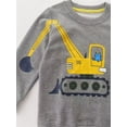 thumbnail image 4 of ATAIKU 2-7Y Toddler and Little Boys Excavator Sweatshirts Cotton Long Sleeve Pullover Crewneck Tops for Kids Boy, 4 of 8