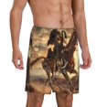 thumbnail image 2 of Fotbe Western Skeleton Cowboy Horse Pajama Shorts for Men, Men's Pajama Bottoms, Sleepwear,Short Pajama Pants-Small, 2 of 9