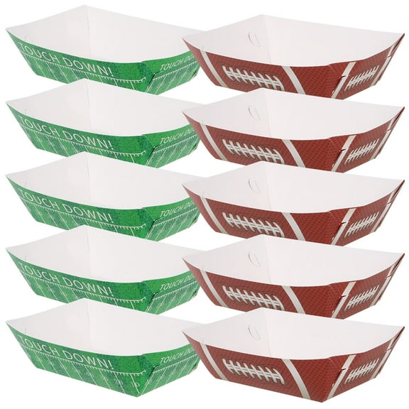 WRISTBIQUE Football Serving Tray Open-Top Paper 20Pack for Party Decorations
