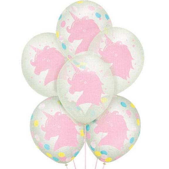 Amscan Happy Birthday 'Magical Rainbow' Confetti-Filled Latex Balloons (6ct)