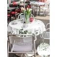 thumbnail image 5 of Outdoor Tablecloth with Umbrella Hole for Patio/Picnic/Party/Camping, Sage Green Leaves Waterproof Table Cloth Round Cover Washable, Summer Botanical (Dia 54"), 5 of 8