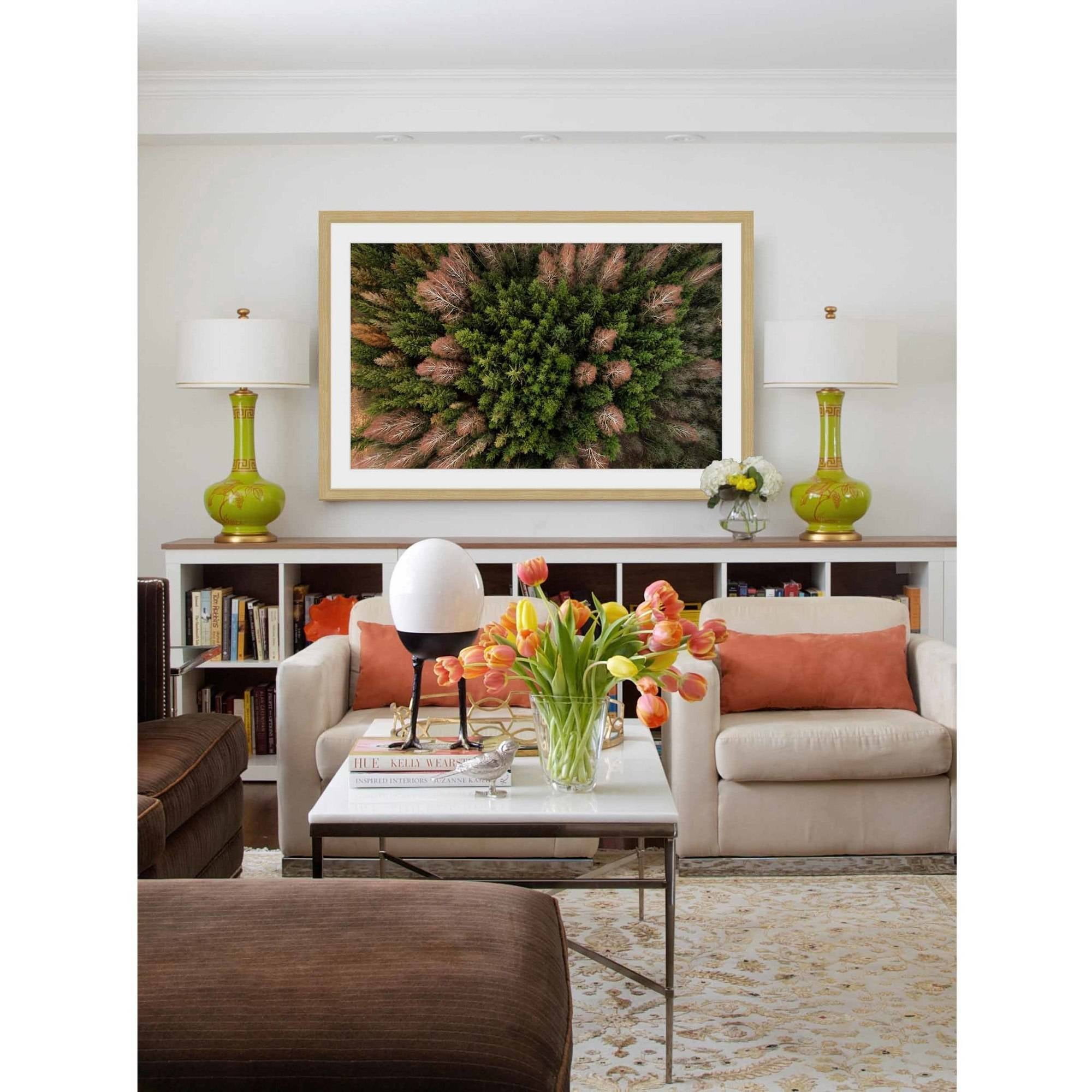 Marmont Hill "Feather Trees" By Karolis Janulis Framed Painting Art Print, 18.0" x 1.5"
