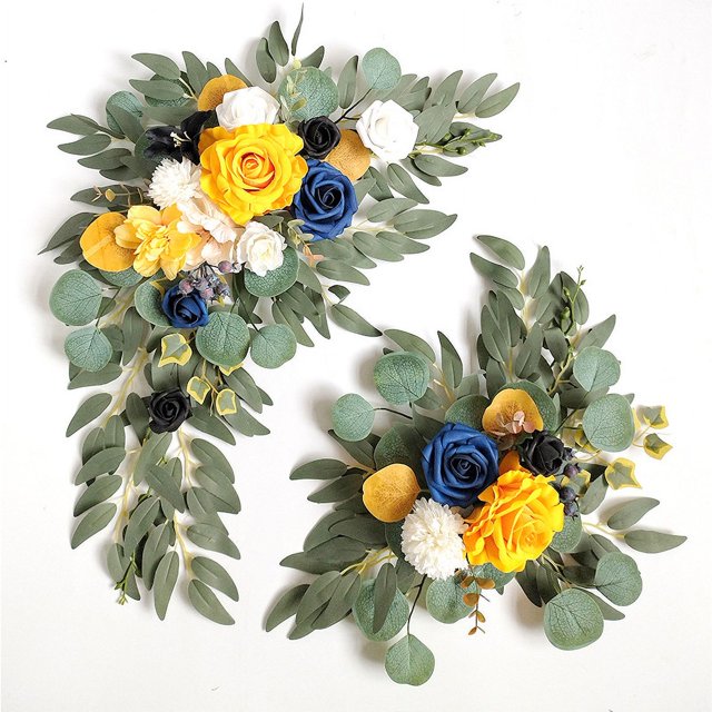 Letrero de bienvenida para boda, arte floral, simulación de arco de flores, dintel de flores, mesa de flores, fotografía de flores, decoración, suministros para bodas