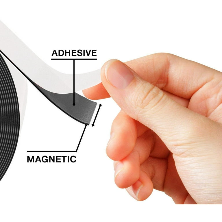 Flexible Magnetic Tape Roll with Adhesive Backing- Super Sticky! Superior Quality! by Flexible Magnets- 60mil x 1 in x 5 ft
