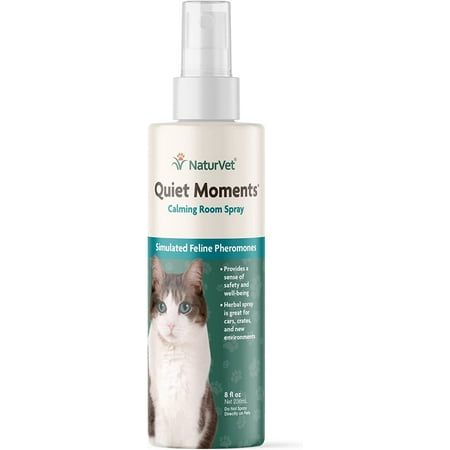 NaturVet Quiet Moments Herbal Calming Spray, Feline, 8 oz